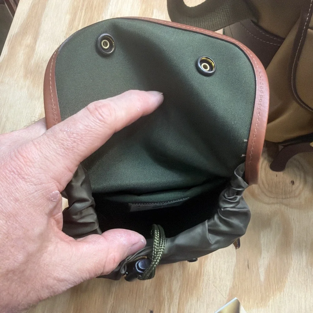 Billingham‎ Camera Bag Khaki Canvas Leather Trim w Superflex Inserts Pouch